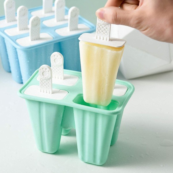 Popsicle Form Set, 4 delar gratis Popsicle Molds Återanvändbara Popsicle Maker lätt att släppa