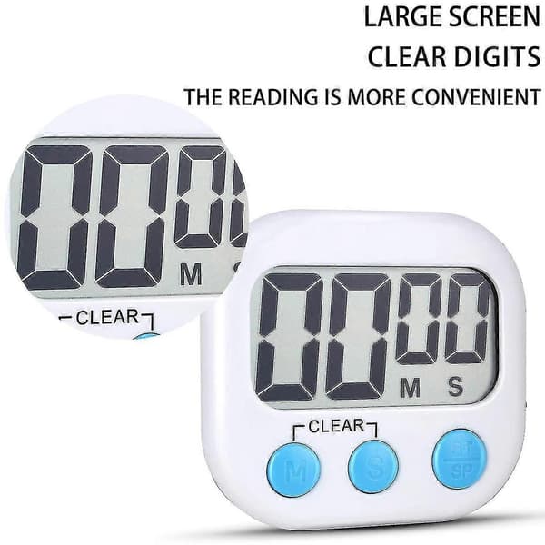 12-pack Digital kökstimer med på/av-knapp, högt alarm cy