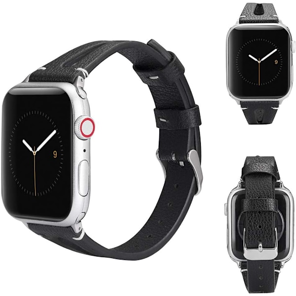 Yhteensopiva Apple Watch -rannekkeen 38mm 40mm kanssa, naisten nahkainen iWatch-ranneke, rannekoru, lisävarusteet, korvaava ranneke Apple Watch -rannekkeelle{F2} 6