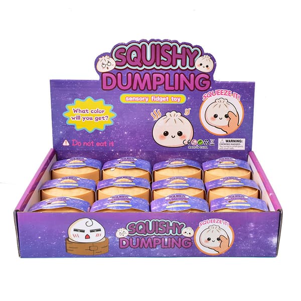12 st. Bun Squishy Stressavlastningsleksaker – Glitterfärgade klämbollar för ångestlindring