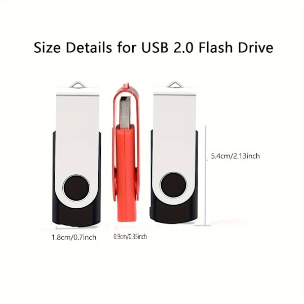 Stor Kapacitet USB2.0 Metal Flash Drive U Disk 8G, 16G, 2TB, 64G, 128G, 256G, 1TB,