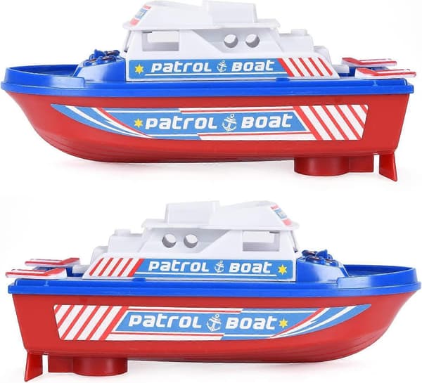 Pool Warship Skibs Badelegetøj - Børnelegetøjsbåd, Warship Cruise Legetøj i Badekar, Gave til Børn Pool Legetøj (Rød)(h)
