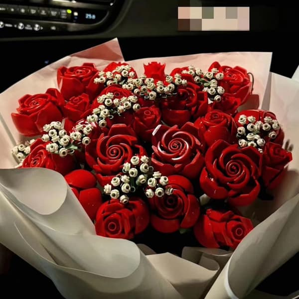 Stjerneblomst Byggeklodser | DIY Buket Klods Sæt | Kreativ Blomstergave Legetøj