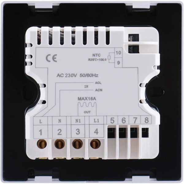 WG502 intelligent termostat, AC230V 16A elektrisk golvvärme med 3 m sondsensor Vit