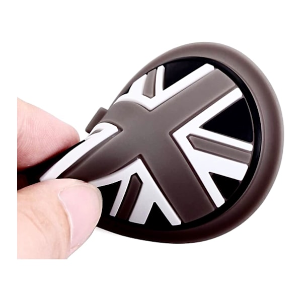 Blødt Silikone Union Jack Bordskånersæt - England Bilmåtte - Kompatibel med Mini Cooper - Kompatibel med Jaguar Vauxhall (Sort og Hvid)