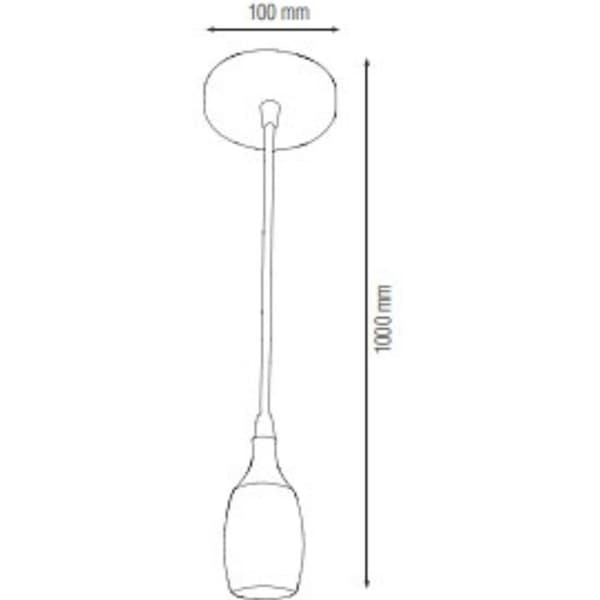 {hw} Kaapelilamppu (1m) Weber musta helmi E27 IP20 max 60W Svart pärla