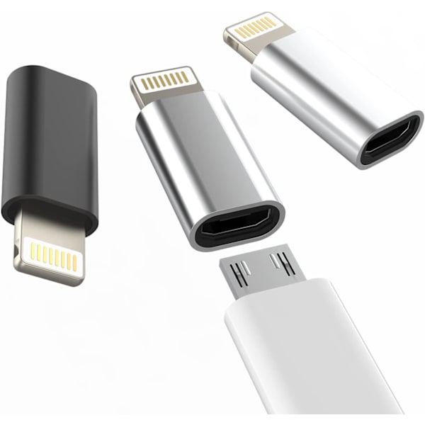 Micro USB til Lightning Adapter (3-pak){f2}