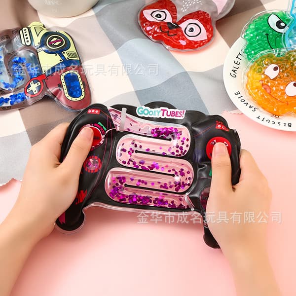 Glitter Sand Squishy Stressbold – Gel Klemmelegetøj til Angstlindring Tilfældig Farve Rocket Style