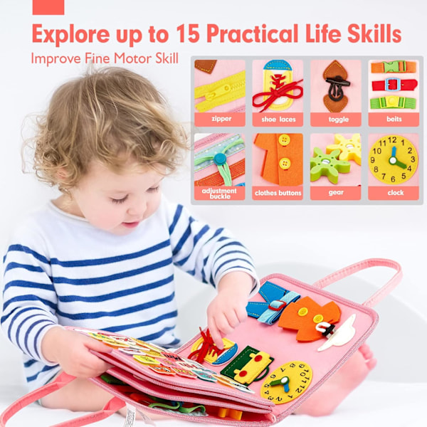 Montessori-lelu 1 2 3 4 -vuotiaille taaperoille, aistilelupaneeli, aistileluja vauvoille, esikouluikäisten opettavaisia leluja Unicorn