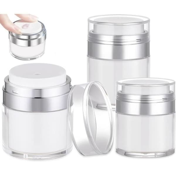 Vakuumkrämflaskor - 15/30/50ml - Luftfri Pumpdispenser - Påfyllningsbar Resekrämflaska (f2)