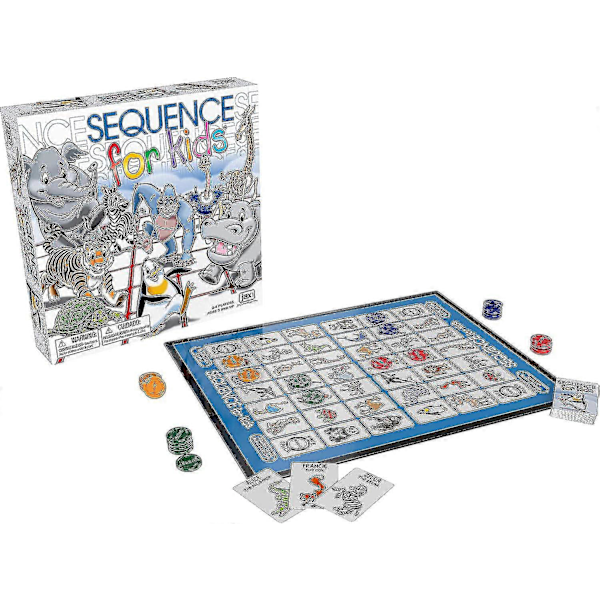 Sequence for Kids - Strategiapeli lapsille, ei vaadi lukutaitoa, monivärinen, 11 tuumaa (2-4 pelaajaa){f80}