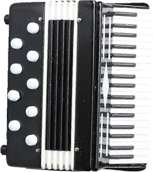Miniature Harmonika med Æske Mini Instrument Replika Samleobjekter Miniature Dukkehus Model Hjem