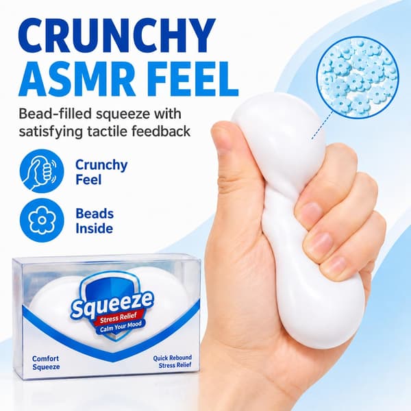 Sprø Smør Squishy Stick ASMR Sakte Stigende Perlefylt Klemme Skrivebordsdekorasjon Gaver til Voksne (Såpe) Soap