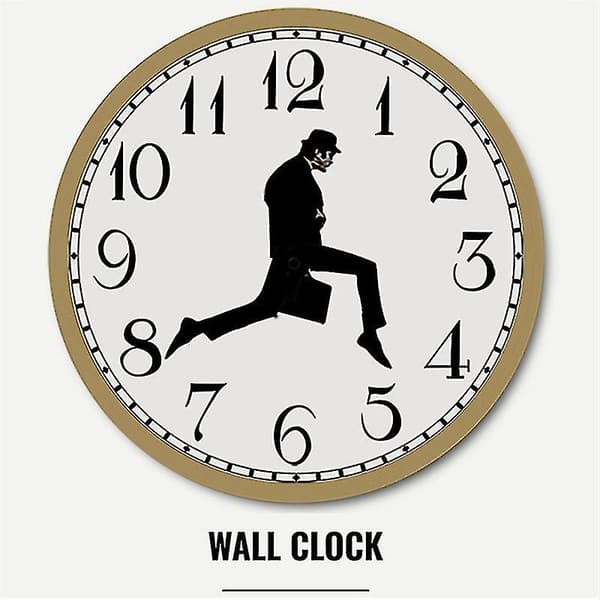 Walks Klocka, Silly Walk Väggklocka, En Intressant Väggklocka för Sovrum Kök Vardagsrum, Novel[HsSs] （f2） Black