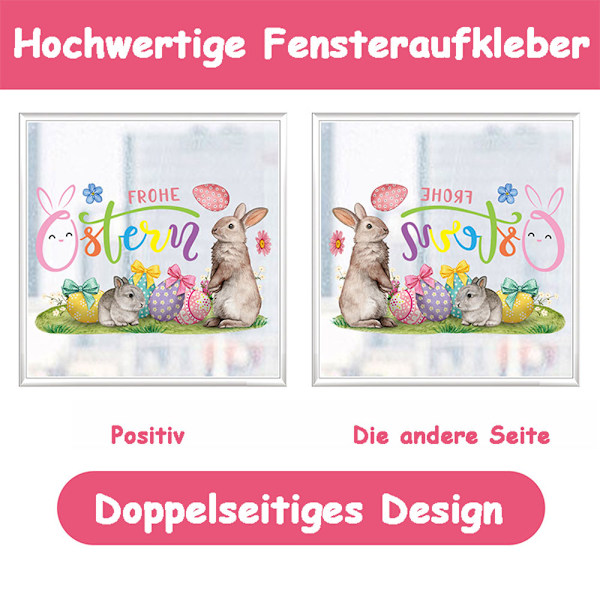 Påskfönsterdekaler självhäftande, fönsterdekaler påsk barn, kanin påskägg fönsterdekaler, påskfönsterdekorationer återanvändbara