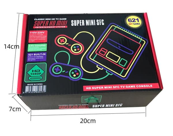 Mini klassisk spilkonsol, Plug & Play HDMI HD Retro videospilkonsol, TV-spilcontroller med 621 indbyggede spil, understøtter 4K TV [HD-version](f2)