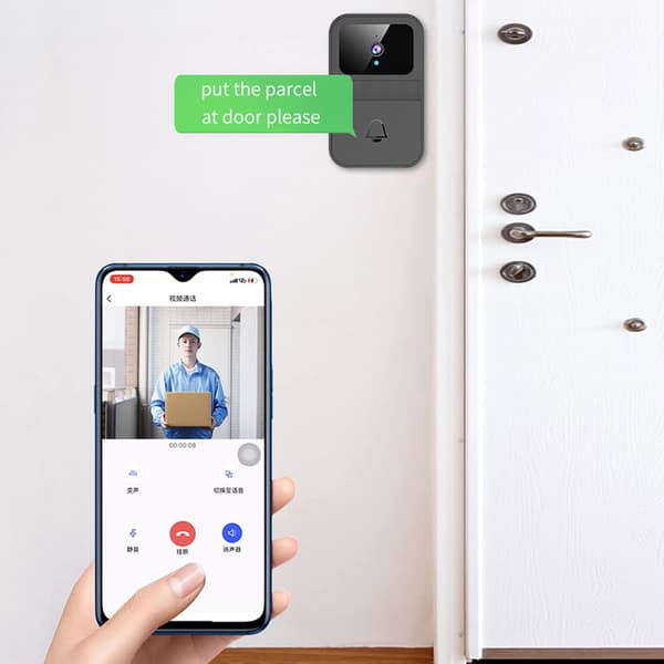 Trådløs Smart Wi-Fi Video Dørklokke Smart Video Intercom med Oppladbart Kamera Hjemmeautomasjonsenhet