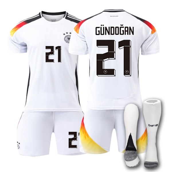 UEFA Saksan 2024-2025 Kausi Nr.21 Jersey Set NO.21 gundogan NO.21 gundogan 26(145-150cm)