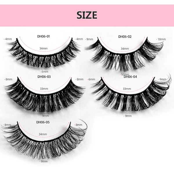 10 Par Återanvändbara Självhäftande Ögonfransar - Inget Lim eller Eyeliner Behövs - Naturliga Tjocka Lösögonfransar - Förlängning