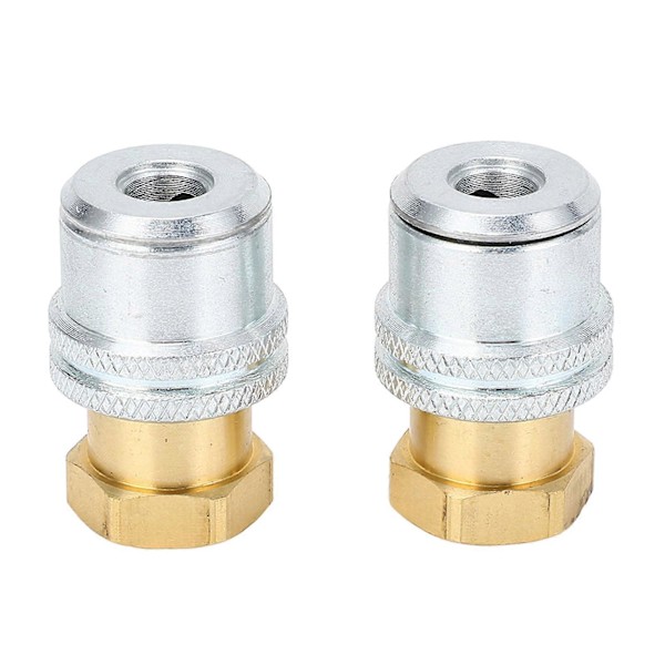 2 stk. låsbar luftpatron 1/4FNPT 150PSI lukket flow dækpatron messing metal legering dækluftpatron til dækluftkompressor Solid Normal