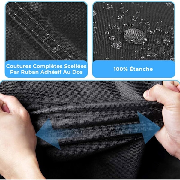 Vattentät förvaringsväska för trädgårdsmöbelkuddar, 210d Oxford tyg förvaringsöverdrag för utomhus Anti-UV vattentätt tyg uteplats (116x47x51cm){F2}
