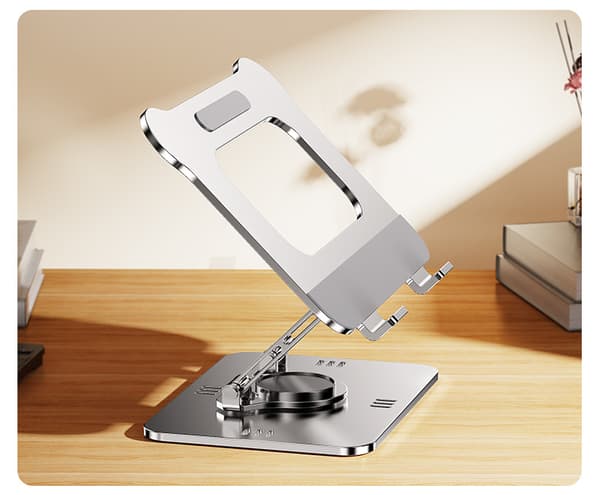 Laptopställ - ergonomiskt - 360° roterbart - kolstål - 11*8 tum