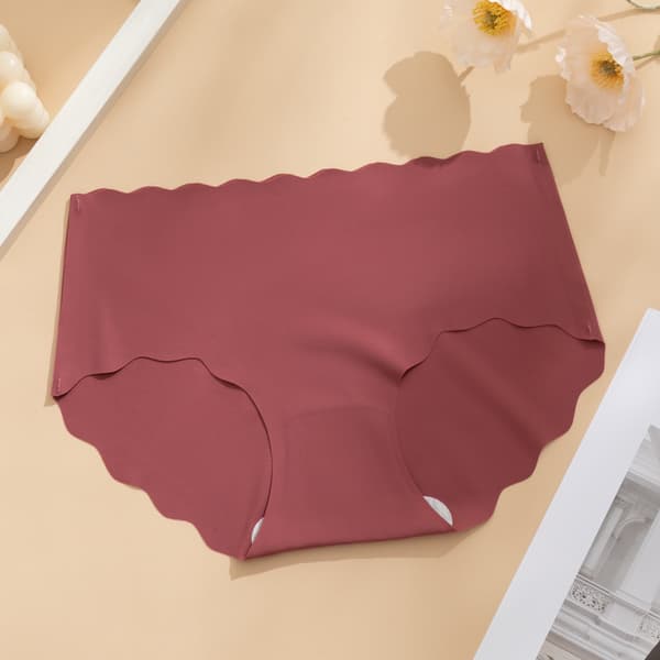 3 STK Sømløse Ice Silk Trusser til Kvinder, Åndbare Lette Usynlige Trusser*M*murstensrød brick red M