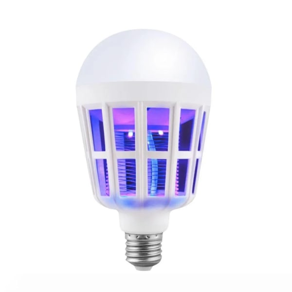 15W LED-belysning 2-i-1-ljus Mosquito Killer-lampa Passar 110V 220V E26 E27-lampsockel