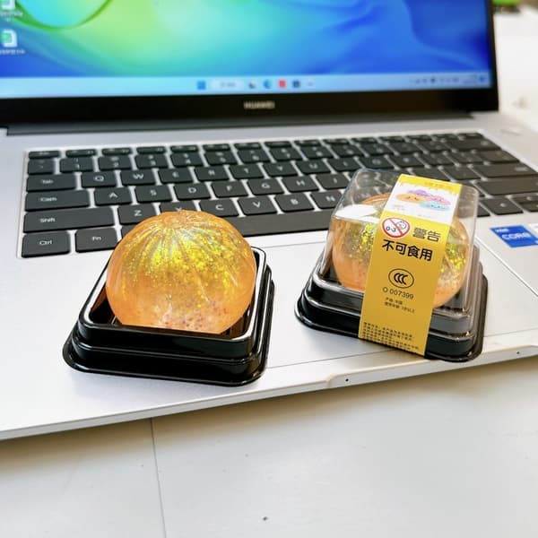 Bun Squishy Stressleksak – Maltos Långsamt Stigande Klämleksak Ångestlindring 1 st Orange Steamed Buns