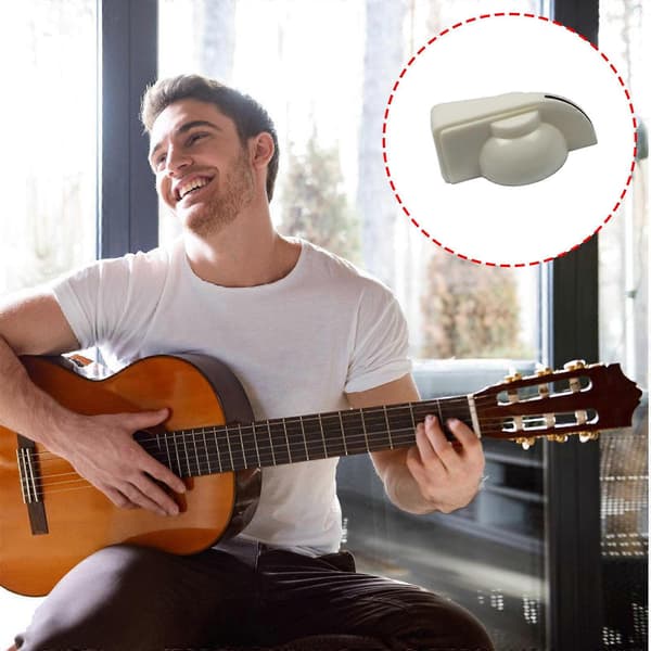 6 st Kycklinghuvud-rattar Effektpedal Förstärkare Rattar Plast Gitarr Volymkontroll Tonrattar Gitarr Ersättningsdelar Vit Black