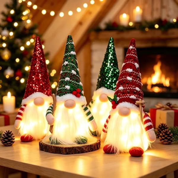 30 cm LED Nisse Ansigtsløs Dukke Julepynt Hjem 2026 Natlys Ferie Julepynt Gave Navidad Nytår A6 Tree
