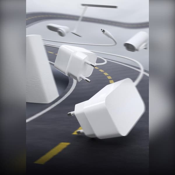 12V 1A EU-stik AC/DC-adapter 5.5x2.1mm - Strømforsyning til routere, CCTV-systemer og LED-strips, kompakt til installation Hvid Hvid{F2} White 96