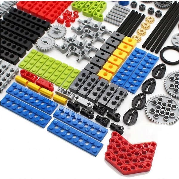 182-delt gear- og akselsæt til Technic-dele kompatibelt med Technic-dele, DIY-gearsæt (løftearme, stifter, aksler, koblinger) DCS MTQ(f2)