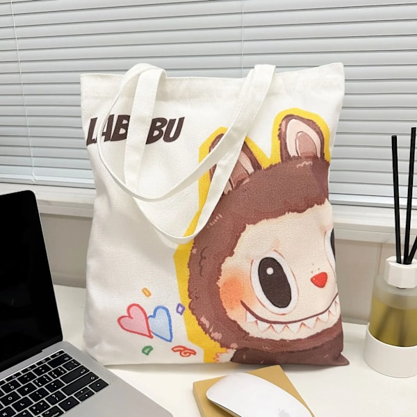 La Canvas Väska Dam Student Söt Tecknad Shopping Handväska Casual Axelväska Monstren Utomhus Rese Användning YB13G YB13G bok YB13G bok {sl} YB13G book 35cm 40cm