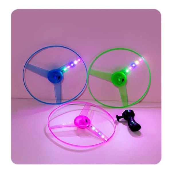 LED Lysende Frisbee Sett – 3-Dels Selvlysende Leke, Morsom Utendørslek for Barn