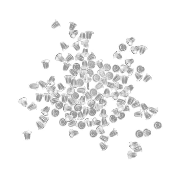 100 stk. gjennomsiktige ørepropper i plast (hvit)(f2)
