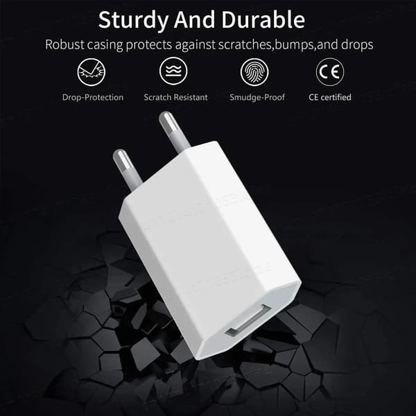 5-pack 5V 1A EU AC Hem Rese USB Väggladdare För iPhone 6 7 8 plus x xr 11 12 13 14（F2）