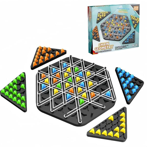 Triangle Game Elastisk Bånd Hchain Triangle Sjakkspill og Taktisk Sjakkspill. Interessant Triangle Sjakkspill, Chain Triangle Sjakkspill