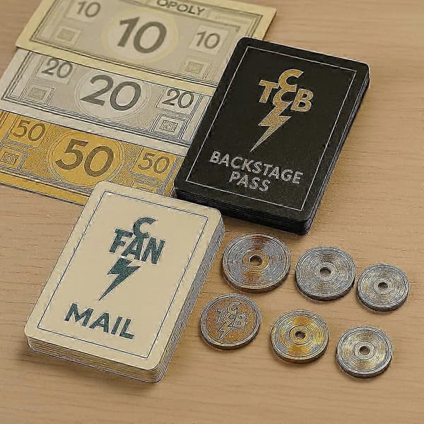 Kongen af Rock 'n' Roll 90-års jubilæums Monopoly brætspil samlerudgave med 8 tema-designs