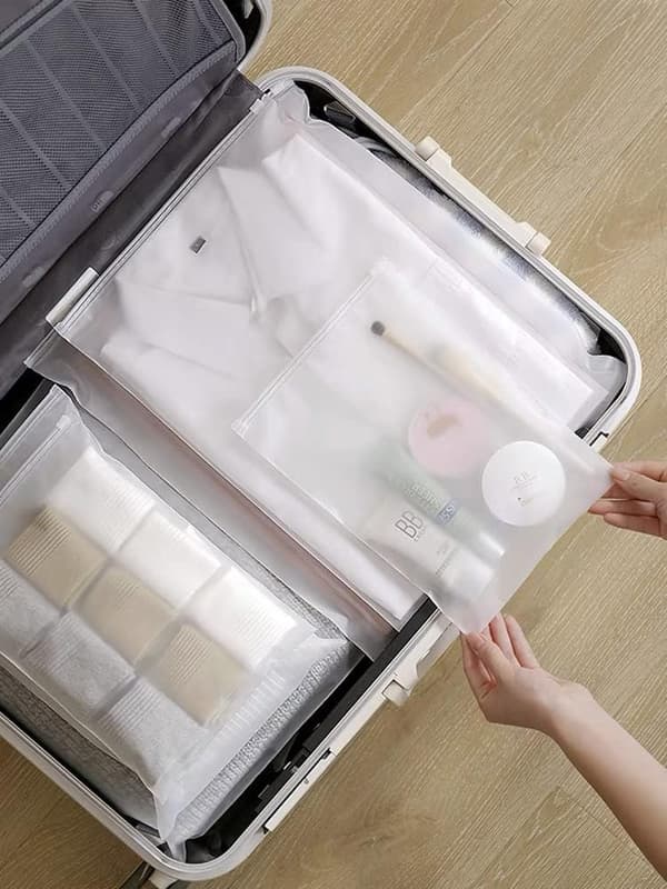 20 st vattentäta reseväskor, dragkedja transparent plast reseväska, M}F2{