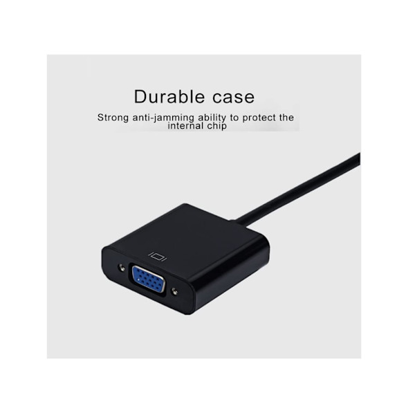 HDMI-VGA-sovitinmuunnin HDMI-VGA-sovitin Full HD 1080P musta YEMAESRE(f2)
