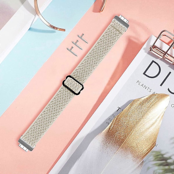 Joustavat urheilurannekkeet yhteensopivat Fitbit Inspire 2/ Inspire HR/Inspire -laitteiden kanssa, pehmeä kangasranneke, nailoninen elastinen korvaava ranneke naisille ja miehille
