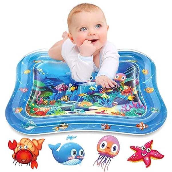 Oppblåsbar mageleke Premium Baby Vannlekematte for spedbarn og småbarn Babyleker for 3 til 24 måneder, Styrk babyens muskler{f222}