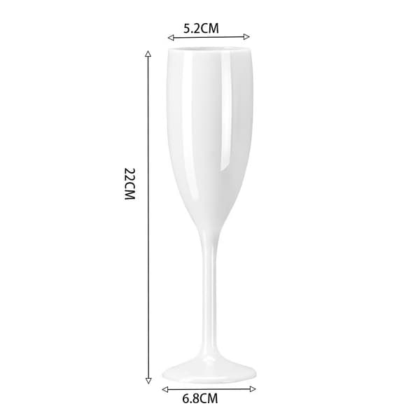 Plast Champagneglas Hvide, Bryllups Lange Drikkeglas til Festligheder