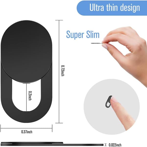 Webbkameraskydd [8-pack], 0,6 mm ultratunt webbkameraskydd i metall för MacBook Pro, iMac, bärbar dator, PC, iPad Pro, iPhone 8/7/6 Plus, skydda din(f2)