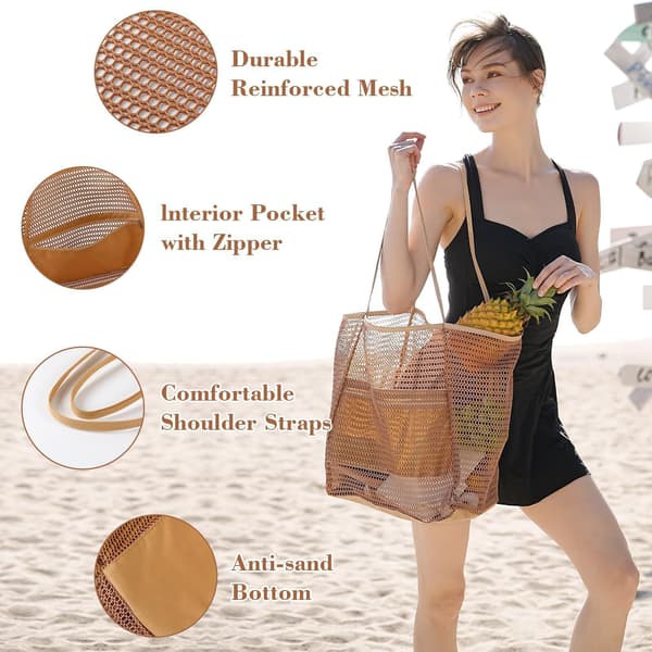 Mesh Strandveske Lett Skulderveske black
