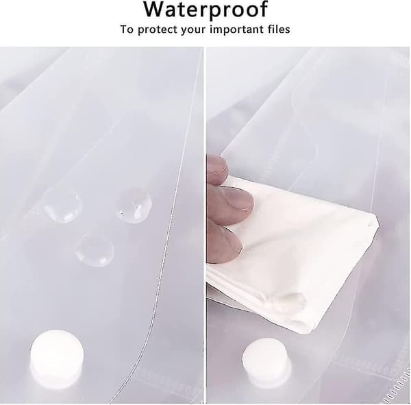 Almi A5 plastlommer Transparent - 24 stk Trykknapplomme Polypropylen Dokumentmappe Present