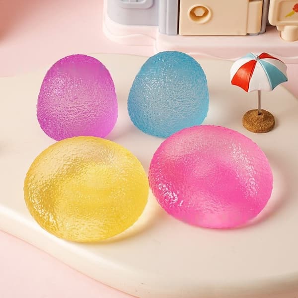 4 stk. Candy Ball Squishy Stresslegetøj – Blødt klemme-sanselegetøj til angstlindring for børn og voksne