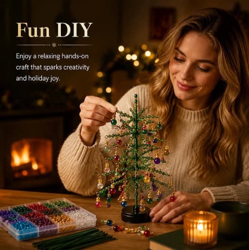 Mini bordplade DIY perle juletræ håndværkssæt Autumn tree