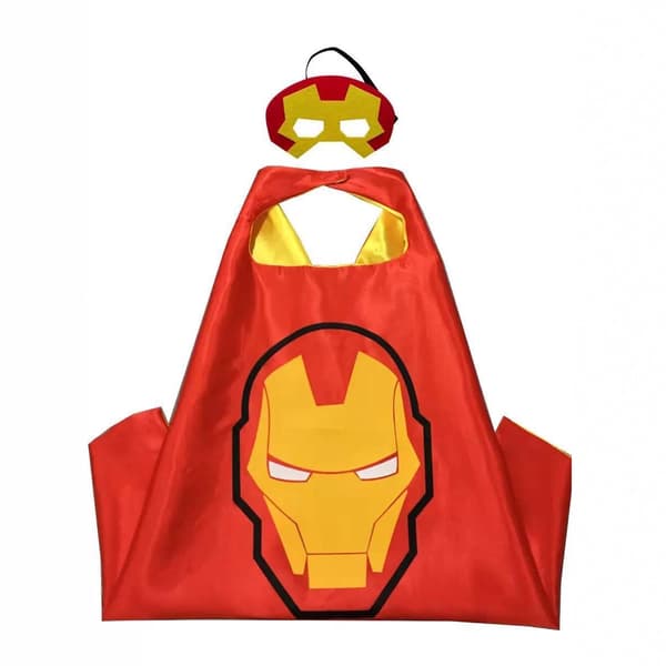 Superheltkappe Kostyme for Barn, Halloween Cosplay Kappe, Fest Utkledningskappe**stål steel